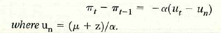 Supply shocks and wage flexibility Suppose that the Phillips curve is given by Recall that this Phillips curve was derived in this chapter under the assumption that the wage bargaining equation took the form We can think of a as a measure of wage flexibility-the higher is a, the greater is the response of the wage to a change in the unemployment rate, a u t. a. Suppose = 0.03 and z = 0.03. What is the natural rate of unemployment If = 1 if = 2 What is the relation between and the natural rate of unemployment Interpret your answer. In Chapter 7, the text suggested that a reduction in the bargaining power of workers may have something to do with the economy's relatively mild response to the increases in oil prices in the past few years as compared to the economy's response to increases in oil prices in the 1970s. One manifestation of a reduction in worker bargaining power could be an overall increase in wage flexibility, i.e., an increase in a. b. Suppose that as a result of an oil price increase, p increases to 0.06. What is the new natural rate of unemployment if = 1 if = 2 Would an increase in wage flexibility tend to weaken the adverse effect of an oil price increase Explore Further