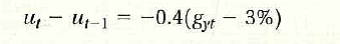 As shown by equation (9.2), the estimated Okun's law for the United States is given by a. What growth rate of output leads to an Increase in the unemployment rate of 1% per year How can the unemployment rate increase even though the growth rate of output is positive b. Suppose output growth is constant for the next four years. What growth rate would reduce the unemployment rate by 2 percentage points over the next four years c. How would you expect Okun's law to change if the rate of growth of the labor force was higher by 2 percentage points How do you expect Okun's law to change if the rate of growth of the labor force increases by 2 percent-age points
