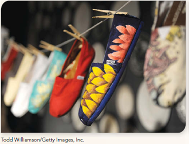 KNOW RIGHT FROM WRONG For each pair of shoes it sells, this caring capitalism firm donates another pair to needy children. Entrepreneurship Meets Caring Capitalism Meets Big Business W ould or do you buy shoes just because the company that sells them also is pledged to philanthropy Blake Mycoskie, founder of TOMS Shoes, wants you to do just that. He says: giving back feels good, and that alone is a reason to make it part of your life and part of your business... When you incorporate giving into your model, your customers become your marketers. Mycoskie's journey to entrepreneurship began on the reality TV show, The Amazing Race, which whetted his appetite for travel. He had a revelation while visiting Argentina and after coming face-to-face with lots of young children without shoes. He would return home and start a sustainable business to help address the problem. He named the business TOMS, short for better tomorrow. TOMS sells shoes made in a classic Argentinean style, but with a twist. For each pair of shoes sold, TOMS donates a pair to needy children. Mycoskie calls this One for One, a movement that involves people making everyday choices that improve the lives of children. The business model is reflective of what's been called Caring Capitalism or profits with principles. TOMS has expanded to include eyewear. Buy a pair of eyeglasses and the firm will pay for saving someone's eyesight with prescription glasses and medical care. Further product expansion seems likely. Who knows what the future holds for TOMS if it grows to the point where corporate buyers begin to take an interest in the company. It's happened to profits-with-principles businesses in the past. For example, Ben Jerry's is now owned by Unilever and Tom's of Maine is owned by Colgate-Palmolive. Many states are now passing laws creating the benefit corporation as a new legal entity. It is designed to protect firms whose charters spell out special values; it also requires them to report their social benefit activities and impact. WHAT DO YOU THINK Is TOMS' business model one that other entrepreneurs could-or should-adopt Is it ethical to link personal philanthropic goals with the products that a for-profit business sells Which stakeholders' interests take precedence when issues of philanthropic enterprise come into focus When an entrepreneurial firm is founded on a caring capitalism model, is it ethical for a future buyer of the business to reduce or limit the emphasis on social benefits What about if/when the company goes public, and shareholders' interests become a relevant issue in the decision-making process Is the concept of the benefit corporation the way we as a society should be heading