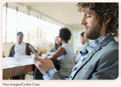 MAKE DATA YOUR FRIEND Office workers get distracted as often as once every 3 minutes; it can take 23 minutes to refocus after a major interruption. Those Small Distractions Can Be Goal Killers M ost of us work with good intentions. But when distractions hit, focus gets lost, plans fall by the wayside, and progress suffers. Whether it's chatting with co-workers, following social media, or tackling electronic in-boxes, interruptions are more plentiful than we might admit. Office workers get distracted as often as once every 3 minutes and it takes an average of 23 minutes to refocus after a major interruption. Handling up to 100 electronic messages can kill up to one-half of a workday. Facilitators of disruptions include open-plan office spaces, use of multiple electronic devices, and constant checking of social media and messaging windows. Lacy Roberson, eBay's director of learning and organization development, calls the situation an epidemic and says it's hard for people to get their work done with all the interruptions and the strain that they cause. The fight against disruptions causes some employees to start their day very early or to stay late to get their jobs done. Employers are starting to fight back and to try to protect real work time. No devices is a rule at some eBay meetings. Intel is experimenting with allowing workers blocks of think time where they don't answer messages or attend meetings. Abbot Laboratories is retraining workers to use the telephone rather than e-mail for many internal office communications. YOUR THOUGHTS How prone are you to letting distractions consume your time Does this problem apply to your personal affairs and relationships, not just work It's interesting that some employers are trying to step in and set policies that might minimize the negative impact of distractions, particularly electronic ones. Where's the self-control Aren't there things we can all do to protect our time and keep our work and goals on track