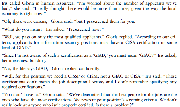 If you were Iris, how would reply to Gloria's question