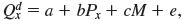 The demand function for good X is where is the price of good X and M is income. Least squares regression reveals that The R -squared is 0.35. a. Compute the t -statistic for each of the estimated coefficients. b. Determine which (if any) of the estimated coefficients are statistically different from zero. c. Explain, in plain words, what the R -square in this regression indicates.