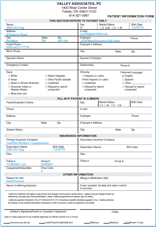 Patient: Shih-Chi Yang Workers' Compensation Notes