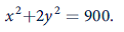 Suppose the production possibility frontier for guns (x) and butter (y) is given by a. Graph this frontier. b. If individuals always prefer consumption bundles in which y = 2 x , how much x and y will be produced? c. At the point described in part (b), what will be the RPT and hence what price ratio will cause production to take place at that point? (This slope should be approximated by considering small changes in x and y around the optimal point.) d. Show your solution on the figure from part (a).