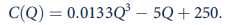 A monopolist faces a market demand curve given by Q = 70- p: a. If the monopolist can produce at constant average and marginal costs of AC = MC = 6, what output level will the monopolist choose to maximize profits? What is the price at this output level? What are the monopolist's profits? b. Assume instead that the monopolist has a cost structure where total costs are described by With the monopolist facing the same market demand and marginal revenue, what price-quantity combination will be chosen now to maximize profits? What will profits be? c. Assume now that a third cost structure explains the monopolist's position, with total costs given by Again, calculate the monopolist's price-quantity combination that maximizes profits. What will profit be? Hint: Set MC = MR as usual and use the quadratic formula to solve the second-order equation for Q. d. Graph the market demand curve, the MR curve, and the three marginal cost curves from parts (a), (b), and (c). Notice that the monopolist's profit-making ability is constrained by (1) the market demand curve (along with its associated MR curve) and (2) the cost structure underlying production.