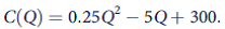 A monopolist faces a market demand curve given by Q = 70 - p a. If the monopolist can produce at constant average and marginal costs of AC = MC = 6, what output level will the monopolist choose to maximize profits? What is the price at this output level? What are the monopolist's profits? b. Assume instead that the monopolist has a cost structure where total costs are described by With the monopolist facing the same market demand and marginal revenue, what price-quantity combination will be chosen now to maximize profits? What will profits be? c. Assume now that a third cost structure explains the monopolist's position, with total costs given by Again, calculate the monopolist's price-quantity combination that maximizes profits. What will profit be? Hint: Set MC = MR as usual and use the quadratic formula to solve the second-order equation for Q. d. Graph the market demand curve, the MR curve, and the three marginal cost curves from parts (a), (b), and (c). Notice that the monopolist's profit-making ability is constrained by (1) the market demand curve (along with its associated MR curve) and (2) the cost structure underlying production.