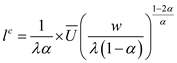 In order to find the optimal consumption bundle an individual either can maximize his utility with given income or can minimize the expenditure to attain a particular level of utility. The utility function for an individual in terms of consumption and leisure is given below: The expenditure need to be minimized given the utility level at . a. Setting the Lagrange equation to minimize the expenditure given utility level at as shown below: The first order conditions of Lagrange equation can be computed as shown below: Set first order conditions equal to zero and solve it to get the value of optimal consumption bundle as shown below: Solving the first order differentials the value of c and h can be computed as shown below: The expenditure function can be shown as given below: b. The compensated demand function is the demand function for any commodity keeping the utility level at a particular constant level. The compensated demand function for leisure can be computed by using envelope theorem as shown below: The compensated demand function for consumption can't be computed as price of consumption here is treated as numeriare. c. The compensated labor supply function can be calculated as shown below: The derivative of compensated labor supply function with respect to w is shown below: As and w is positive integer the value of compensated supply function will rise with rise in w that is the curve will be positively sloped. d. The compensated labor supply curve is given below: The uncompensated labor supply is given below: The uncompensated demand curve is function of only that is the share of utility of leisure. Whereas the compensated demand curve is the function of constant utility and wage rate too. The Slutsky equation breaks the change in demand for one good in response to a change in the price of other good. The slustky equation is given below: In this case the income and substitution effect of real wages on uncompensated labor supply curve is offset by each other. Income effect of wage rise is zero. Substitution effect is also zero. So, rise in wages will not affect the uncompensated supply of labor.