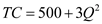 The objective of the following analysis is to derive the weekly cost function, given that the short-run production function is and the wage rate is $12 per hour and that the firm faces a sunk cost of $500 per week. The short-run weekly production function is given by: This means, The sunk cost, which can be termed as total fixed cost is given by: The total variable cost is given by: Where, : Wage rate of $ 12 per hour Thus, the weekly cost function is given by: Hence, the weekly cost function is: