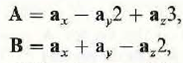 Given find the expression for a unit vector C that is perpendicular to both A and B.