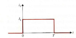 A rectangular loop of width w and height his situated near a very long wire carrying a current i1 as in. Assume i 1 to be a rectangular pulse as shown in Fig a) Find the induced current i 2 in the rectangular loop whose self-inductance is L. b) Find the energy dissipated in the resistance Rif T L / R. FIGURE 1 : A rectangular loop near a long current-carrying wire (Problem P.7-3). (a) FIGURE 2: A rectangular loop near a long current-carrying wire (Problem P.7-3). (b)