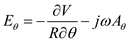 Consider the expression for electric field intensity in terms of potential functions A and V. …… (1) Where, is the angular frequency Consider the expression for electric field intensity in terms of spherical coordinates. …… (2) Where, , and are the spherical components of E Using equation (1), the spherical components of E. …… (3) …… (4) …… (5) Consider the phasor representation of vector potential. …… (6) Consider the spherical components of A …… (7) …… (8) …… (9) Substitute equation (6) in equations (7), (8) …… (10) …… (11) Consider the expression of scalar potential for the magnetic dipole shown in Figure 1. …… (12) Where, is the electron charge …… (13) and are the distance from the charges and to the field …… (14) …… (15) is the permeability of free space Figure 1 Substitute equations (13), (14), (15) in equations (12) Since On simplifying Substitute for …… (16) Substitute equations (16), (10) in equations (3). …… (17) Substitute equations (16), (11) in equations (4). …… (18) Substitute equations (16), (9) in equations (5). …… (19) Thus, the electric field intensity of a Hertzian dipole is determined and the results are verified.