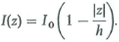 The amplitude of the time-harmonic current distribution on a center-fed short dipole antenna of length 2 h ( h ) can be approximated by a triangular function     Find (a) the far-zone electric and magnetic field intensities, (b) the radiation resistance, and (c) the directivity.