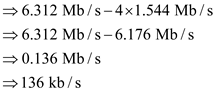 (a) At each multiplexing level some overhead bits are added for synchronization purpose. The lowest TDM level of the digital service scheme, 24 channels of each are multiplexed into a channels. At digital system the overhead is, Thus, overhead that is added at channel is .(b)The number of channels can be accommodated into digital system are, Select maximum possible integer value such that term should not greater than . Thus, Four channels can accommodate into digital system .At digital system the overhead is, Thus, overhead that is added at channel is .(c)The number of channels can be accommodated into digital system are, Select maximum possible integer value such that term should not greater than . Thus, seven channels can accommodate into digital system .At digital system the overhead is, Thus, overhead that is added at channel is .(d)The number of channels can be accommodated into digital system are, Select maximum possible integer value must be multiples of 24 and term should not greater than . Thus, 672 channels can accommodate into digital system .At digital system the overhead with respect to is, Thus, overhead that is added at channel is .