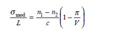 Consider a step-index fiber with core and cladding diameters of 62.5 and 125 m, respectively. Let the core index n 1 = 1.48 and let the index difference = 1.5 percent. Compare the modal dispersion in units of ns/km at 1310 nm of this fiber as given by Eq. (3.13) with the more exact expression where L is the length of the fiber and n 2 is the cladding index.