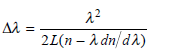 The derivation of Eq. (4.46) assumes that the refractive index n is independent of wavelength. (a) Show that when n depends on , we have ( b ) If the group refractive index ( n dn/d ) is 4.5 for GaAs at 850 nm, what is the mode spacing for a 400 -µ m-long laser.