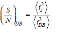 Consider an avalanche photodiode receiver that has the following parameters: dark current I D = 1 nA, leakage current I L = 1 nA, quantum efficiency = 0.85, gain M = 100, excess noise factor F = M 1/2 , load resistor R L = 10 4 , and bandwidth B e = 10 kHz. Suppose a sinusoidally varying 850-nm signal having a modulation index m = 0.85 falls on the photodiode, which is at room temperature ( T = 300 K). To compare the contributions from the various noise terms to the signal-to-noise ratio for this particular set of parameters, plot the following terms in decibels [i.e., 10 log( S / N )] as a function of the average received optical power P 0. Let P<sub>0</sub>range from -70 to 0 dBm; that is, from 0.1 nW to 1.0 mW: ( a )    ( b )    ( c )    ( d )    What happens to these curves if either the load resistor, the gain, the dark current, or the bandwidth is changed