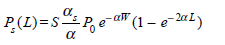 Let be the attenuation of the forward propagating light, s the attenuation of the backscattered light, and S the fraction of the total output power scattered in the backward direction, as described in Eq. (14.20). Show that the backscatter response of a rectangular pulse of width W from a point a distance L down the fiber is when L W /2, and for 0 L W/2 Fig. 14.39 An OTDR trace of three 5-km spilced fibers