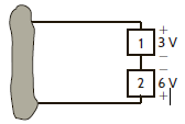 Two elements are connected in series, as shown in Fig. P1.28. Element 1 supplies 24 W of power. Is element 2 absorbing or supplying power, and how much Figure P1.28