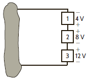 Element 2 in Fig. P1.29 absorbed 32 W. Find the power absorbed or supplied by elements 1 and 3. Figure P1.29