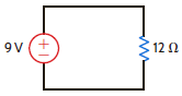 Determine the current and power dissipated in the resistor in Fig. P2.1. Figure P2.1