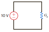 The power absorbed by G x in Fig. E2.3 is 50 mW. Find G x. Figure E2.3