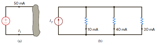Given the networks in Fig. E2.3, find (a) I 1 in Fig. E2.4a and (b) I T in Fig. E2.4b. Figure E2.4