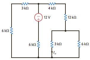 What is the current I 0 in the circuit in Fig. 2PFE-7 a. 0.84 mA b. 1.25 mA c. 2.75 mA d. 0.22 mA Figure 2PFE-7