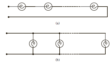Many years ago a string of Christmas tree lights was manufactured in the form shown in Fig. P2.7a. Today the lights are manufactured as shown in Fig. P2.7b. Is there a good reason for this change Figure P2.7