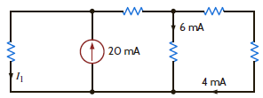 Find I 1 in the network in Fig. P2.9. Figure P2.9