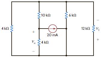 Find V o and V 1 in Fig. E2.23. Figure E2.23