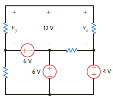 Find V x and V y in the circuit in Fig. P2.23. Figure P2.23