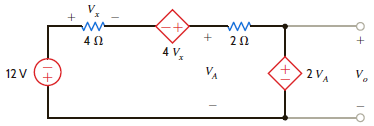 Find V 0 in the network in Fig. P2.28. Figure P2.28