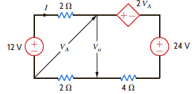 Find V A and V 0 in the circuit in Fig. P2.43. Figure P2.43