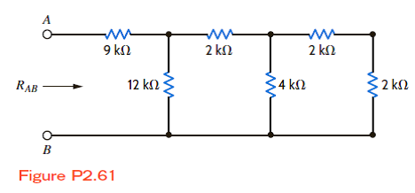 Find in the circuit in Fig. P2.61.