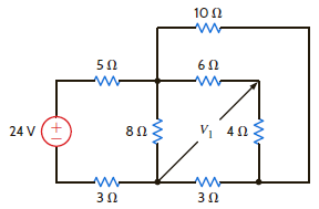 Find V 1 in the network in Fig. P2.78. Figure P2.78