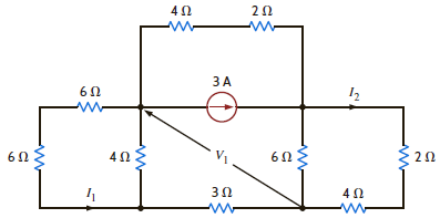 Find I 1 , I 2 , and V 1 in the circuit in Fig. P2.81. Figure P2.81