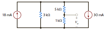 Determine V 0 in the network in Fig. P2.82. Figure P2.82