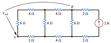 Calculate V AB in Fig. P2.83. Figure P2.83