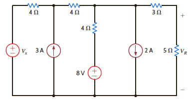 If V R = 15 V, find V x in Fig. P2.91. Figure P2.91