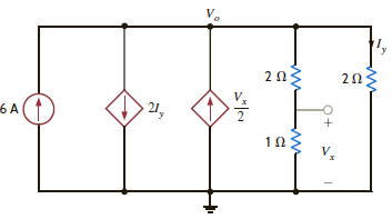 Find V 0 in the circuit in Fig. P2.121. Figure P2.121