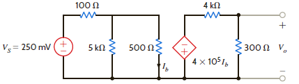 A typical transistor amplifier is shown in Fig. P2.122. Figure P2.122