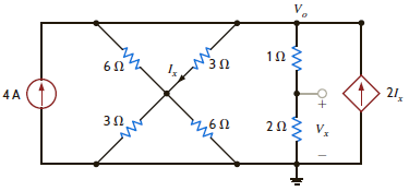 Find V x in the network in Fig. P2.123. Figure P2.123