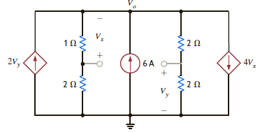 Find V 0 in the network in Fig. P2.124. Figure P2.124