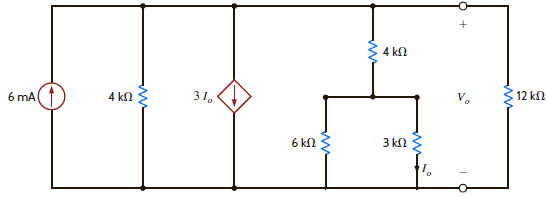 Find the power absorbed by the 12-kH resistor in the network in Fig. P2.128. Figure P2.128
