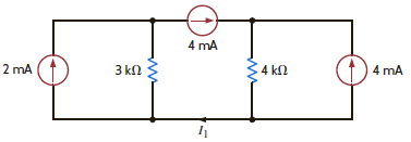 Find I 1 in the circuit in Fig. P3.4. Figure P3.4