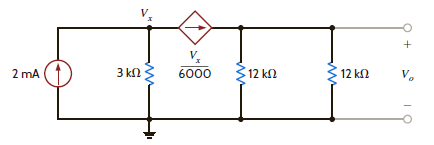 Find the voltage V o in the network in Fig. E3.5. Figure E3.5