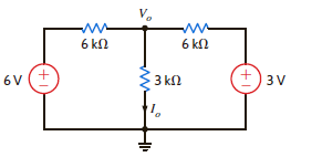 Use nodal analysis to find the current I o in the network in Fig. E3.7.     Figure E3.7