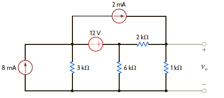 Find V 0 in Fig. E3.10 using nodal analysis. Figure E3.10