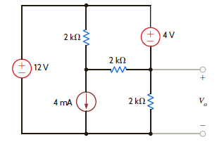 Find V o in the network in Fig. P3.21 using nodal analysis.     Figure P3.21