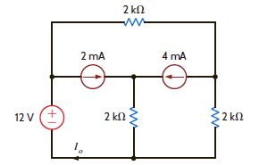 Use nodal analysis to find I o in the circuit in Fig. P3.29. Figure P3.29